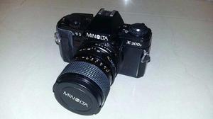 Camara Reflex Minolta X-300s 35mm + Flash Metz 45 Cl-1 + Acc