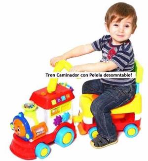 Caminador Andador Bebe Luces Sonidos Tren C/ Respaldo Pelela