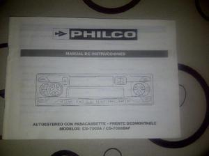 MANUAL DE INSTRUCCIONES PHILCO MODELO CS-7000A/CS-7000BAF