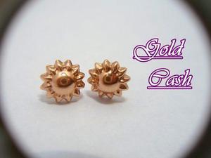 Urgente Aros De Sol En Oro Rojo 18k $1290