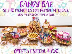 Candy Bar Fibrofacil 10 Productos + Nombre De Regalo!!