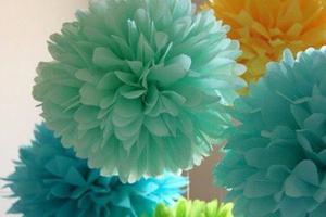 Pompones De Papel De Seda De 25 Cm. Super Oferta!