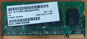 2 X Memoria Samsung M470t6554ez3-CE6 512MB Ddr2 667