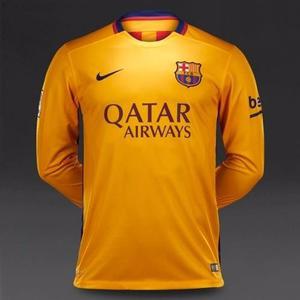 Camiseta Del Barcelona Amarilla Manga Larga!!! Subasta