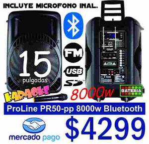 Parlante Portable Proline Pr50-pp w-bluetooth-microfono