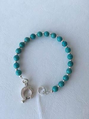 Pulsera De Plata 925, Tiffany Blue