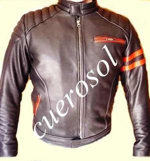 campera moto hombre cuero protecciones cuerosol fabrica