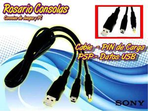 Cable Usb A Pin Carga Y Mini Usb Psp 1x 2x 3x No Chino