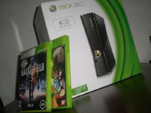 Xbox 360 4gb + 2 juegos originales (Todo sin uso)