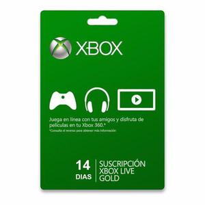 Xbox Live Gold 14 Dias Entrega Inmediata