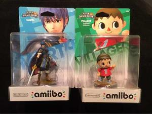 Amiibo Marth Y Villager Usa Primera Edicion - Envio Gratis!