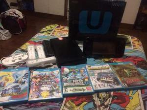 Nintendo Wii U Deluxe Flashada Hiper Completa!!