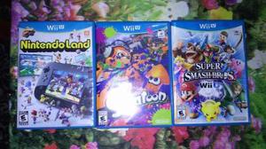 Wii U 3 Juegos (splatoon,super Smash Bros,nintendoland)