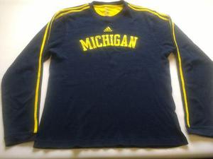 Buzo Adidas Michigan University Talle L Azul Y Amarillo