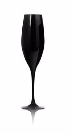 Copa Champagne Negra X250cc Cristaleria Cristal