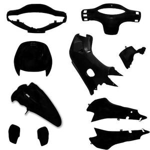 Kit De Plasticos Negros Gilera Smash 110 Trip Biz Bit Moto