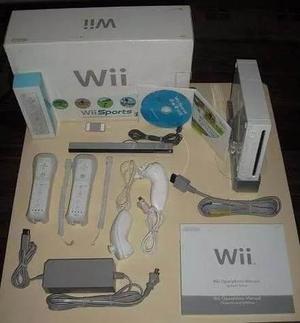 Nintendo Wii Impecable En Caja + 2 Joystick + 2 Nunchuk
