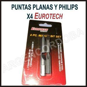 PUNTAS DE IMPACTO PLANAS Y PHILIPS X4 EUROTECH