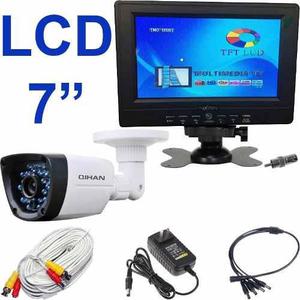 Kit Seguridad Monitor Lcd Video Camara Infrarroja Ahd 720p