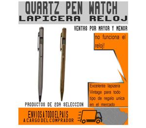 Quartz pen watch, Lapicera con reloj