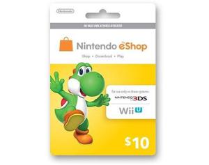 Tarjeta Nintendo Eshop 10 Usd 3ds Wii U Usa Envio Inmediato