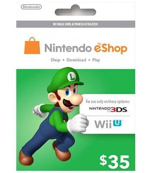 Tarjeta Nintendo Eshop 35 Usd 3ds Wii U Usa Envio Inmediato