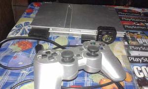 Playstation 2 Plateada Chipeada Lazer Nuevo