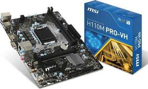 Motherboard Msi H110m Pro-vh 1151 Skylake I3 I5 I7 Celeron