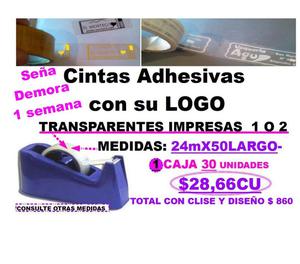 CINTAS IMPRESAS CON SU LOGO 24X50