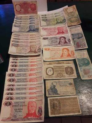 Lote De 35 Billetes Argentinos Y 1 Uruguayo