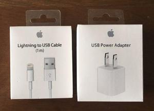 Cargador 5w + Cable Usb Lightning Original Apple Iphone 1m