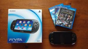 Sony Psvita + 4gb Y 3 Juegos.