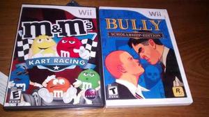 Bully + M&m Kart Juegos De Wii Los Dos Por 450