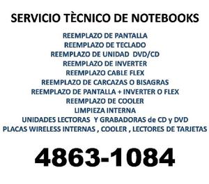 SERVICIO TÈCNICO DE NOTEBOOKS NETBOOKS con GARANTIA