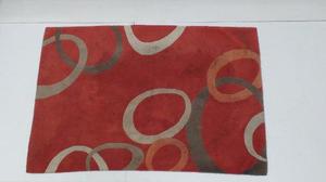 Alfombra / Carpeta Mihran Popy New Rings Red 235x160 Cm