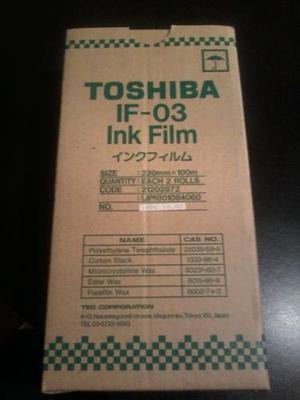 Toshiba If03 - Cartucho Y Film Para Fax Toshiba X 2 Unidades