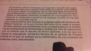 Hijo De Dios, Cormac McCarthy Editorial Debate 2001