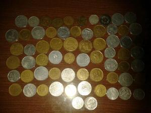 Lote de monedas y billetes antiguos