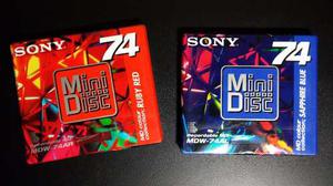 Mini Disc Sony - Ruby Red + Sapphire Blue - 74 Min Japan -