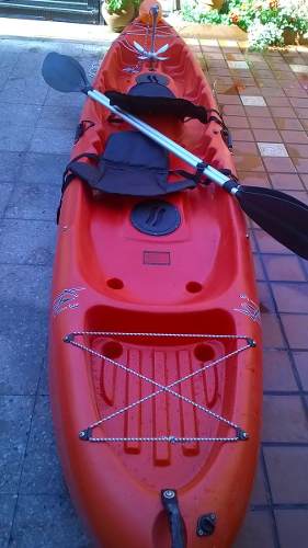 Kayak Triplo Impecable Remos Ancla Boya Asientos