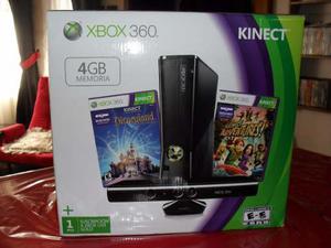 Xbox 360 Con Kinect, 4 Juegos Y 2 Joystick
