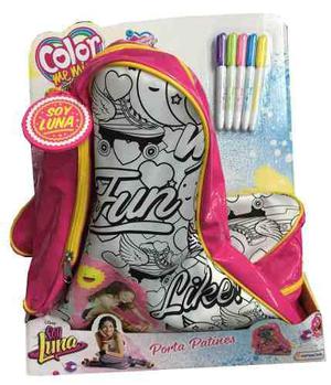 Bolso Rollers Patines Soy Luna Para Pintar 53x35x40 Cm Smile
