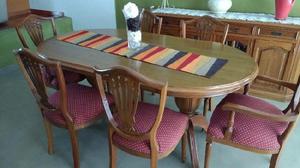 Juego De Comedor Estilo Ingles 4 Sillas 2 Sillones