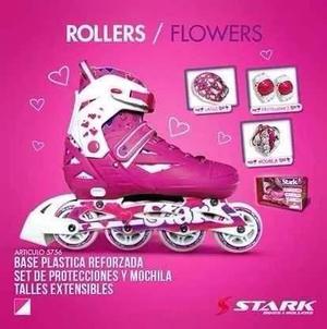 Rollers Stark Flowers Base Acolchada En Caja Oferta !!!!