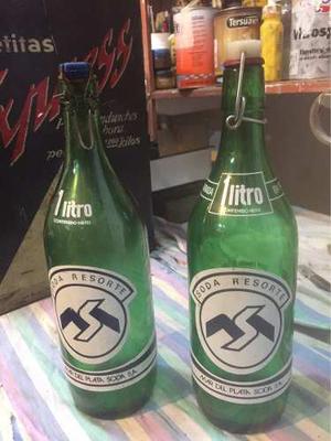 Antiguas Botellas De Soda Resorte De 1 Litro