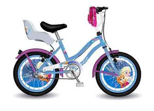 Bicicleta Nena Disney Frozen Elsa Ana Rodado 14 Con Rueditas