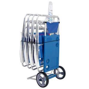 Carrito Carro Playero Porta Reposeras Sillas Sombrilla Mesa
