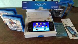 Playstation Vita Flamante!! Con 4 Juegos En Caja Nueva
