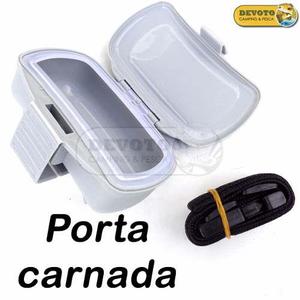 Caja Lombricera De Cintura Con Tapa - Porta Carnada + Correa