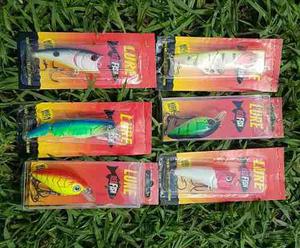 Kit De 6 Señuelos Surtidos Pesca Tararira. Liquidación.